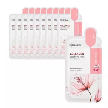 MEDIHEAL Essential Mask MEDIHEAL Essential Mask 10 sheets Vitality Hydration Vegan Jeju Ginseng (10P) / (Collagen)