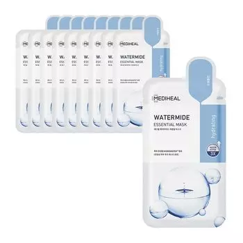 MEDIHEAL Essential Mask MEDIHEAL Essential Mask 10 sheets Hydration Dry skin Moisture Texture care (10P) / (Wateramide) чистый