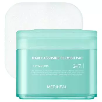 Mediheal Madecassoside Хлопковые подушечки для лица Тонер-подушечки с центеллой азиатской для улучшения неровного тона кожи 100 подушечек