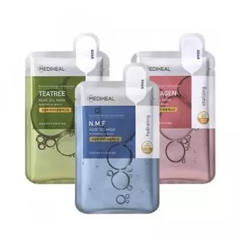 Mediheal Маска Nude Gel 1 лист 3 типа Выберите 1 Nmf Collagen Tea Tree Nmf 1 лист