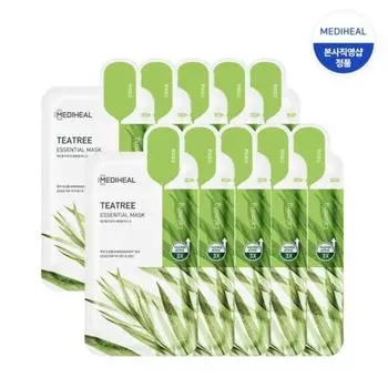 Mediheal Маска Tea Tree Essential Mask 24 мл 10 шт. обновление, 1 шт.