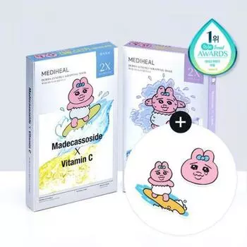 Mediheal [НОВИНКА] Mediheal Derma Synergy Обертывающая маска, 4 листа, Bunny Plan, тонизирующее средство для эластичности пор, 2 типа на выбор 1