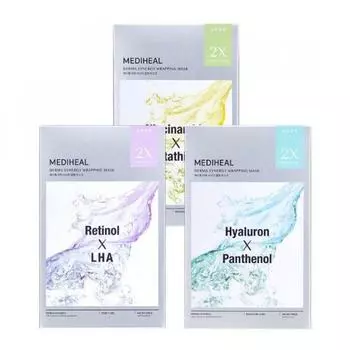 Mediheal [НОВИНКА] Mediheal Derma Synergy Обертывающая маска (Увлажняющий барьер/эластичность пор/конденсация пятен) 4 листа, 3 вида, выберите 1