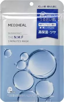 MEDIHEAL OFFICIAL 3-минутная маска 7 шт. 3-минутная маска 7 шт. Экономия времени Увлажнение Гиалуроновая кислота Утренний макияж Уход за кожей (НМФ) (