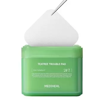 MEDIHEAL OFFICIAL квадратные тонер-диски 100 шт. 170 мл квадратные тонер-диски для лица 100 шт. 170 мл салфетки для удаления пятен салфетки для ухода за кожей корейская косметика (Чайное дерево)