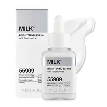 MEDIHEAL OFFICIAL Молочная осветляющая сыворотка 40 мл Молочная осветляющая сыворотка 40 мл Сыворотка Ниацинамид Глутатион Сияющая кожа Высокоувлажняющая корейская кожа