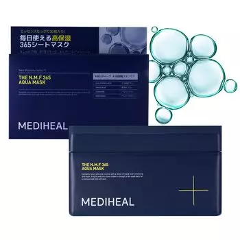 MEDIHEAL THE 365 Маска для ухода за кожей 365 для ежедневного использования 30 листовых масок 365 Aqua (Маска NMF)