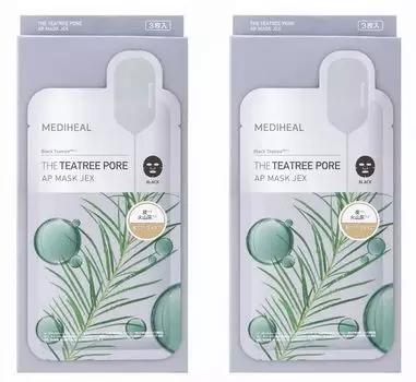 MEDIHEAL THE Tea Tree Pore AP Mask JEX 3 pieces x 2 pieces