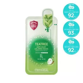 Mediheal Успокаивающая маска против пыли с чайным деревом, 1 шт., корейская упаковка масок