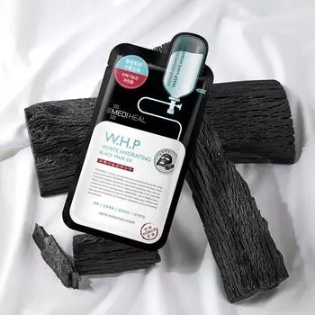 MediHeal, W.H.P Белая увлажняющая черная маска EX, 25 мл (10 листов)