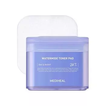 Mediheal Watermide Moisture Pad повышает температуру кожи, увлажняет тонер-подушечки для сухой, отечной и грубой кожи, 100 подушечек