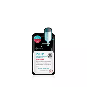 Mediheal WHP White Hydrating Black Mask EX 25 г – осветляющая и увлажняющая тканевая маска с ниацинамидом и гиалуроновой кислотой