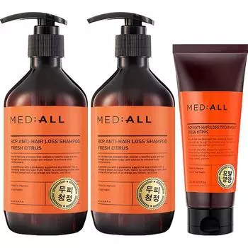 Medior RCP Antilose Hair Loss Relief Citrus Shampoo 300 мл x 2 шт + Treatment 200 мл Set, 1 набор