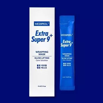 MEDIPEEL Extra Super 9 Plus (+) Маска-обертывание Glow Lifting Care Solution / 4 мл, 4 шт. 4EA (4EA X1 PACK)