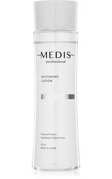 Medis White Отбеливающий лосьон эффективно устраняет пигментные пятна и веснушки x Содержит активные ингредиенты плаценту и дикалия глицирризинат x Квазилекарственное средство белый