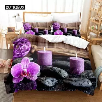 Meditation Bedding Set Duvet Cover Set 3d Bedding Digital Printing Bed Linen Queen Size Bedding Set Fashion Design EU single(135x200cm)