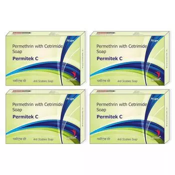 Meditek Permitek C Лечебное мыло против чесотки 75 г. (Пакет из 4)