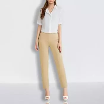 Medium and long casual pants women s summer senior sense autumn women s small black high waist a word women s drooping sense M (recommended weight 90-52.5 kg) чёрный