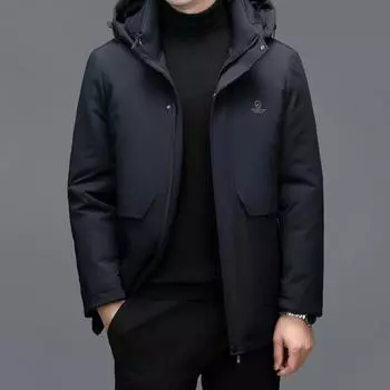Medium and Long Down Jacket Men s Detachable Liner Middle-aged Men s Down Jacket M