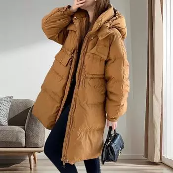 Medium and Long Down Jacket Women s Duck Down Winter 2025 New Korean Version Women s Down Jacket High-end Women S (recommended 100-62.5kg)