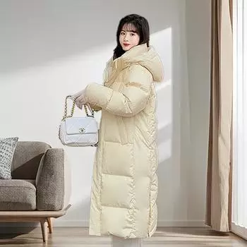 Medium and Long Down Jacket Women s Duck Down Winter 2025 New Japanese and Korean Style Women s Down Jacket Fashion High-end Women S (recommended 80-100)