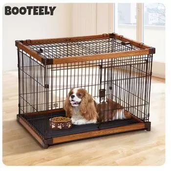 Medium Black Foldable Pet Storage Cat Carrier Dog Carrier Single-layer Pet Carrier With Tray Pet EnclosureDog House Wood Plastic M76.5x55x62cm чёрный