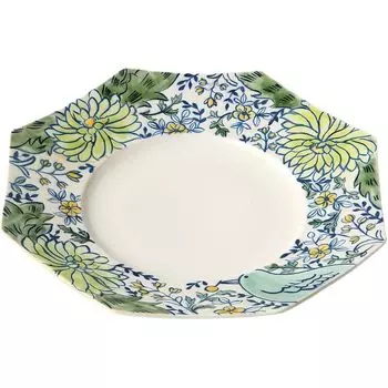 Средняя тарелка Ш27 x Г27 x В4 см Восьмиугольная тарелка Haldin Керамика Mino Ware Сделано в Японии Ale-net