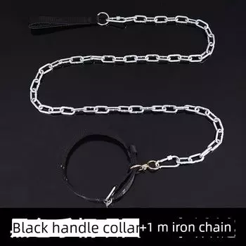 Medium-Sized Dog Dog Leash Collar Pet Supplies Iron Chain Diameter 2.5mm (approx. 1.50 kg-7.50 kg Black 1 m