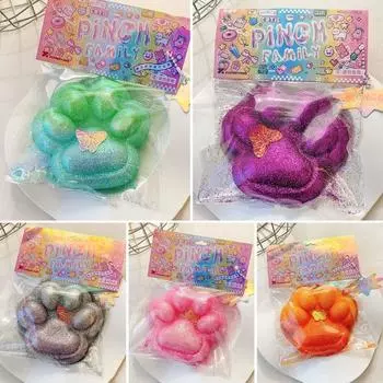 Медленно отскакивающая игрушка «кошачья лапка» Разминающая игрушка «кошачья лапка» Мультяшная игрушка «Непоседа» Розыгрыши розовый