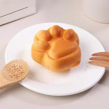 Медленно отскакивающий щипковый музыкальный декомпрессионный вентиляционный клапан мягкая медленно поднимающаяся карамельного цвета кошачий коготь хлеб