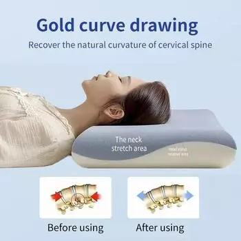Медленный отскок, хлопковая шея для глубокого сна с памятью для мужчин и женщин, студенческое общежитие, подушка для отеля 42x70x8cm