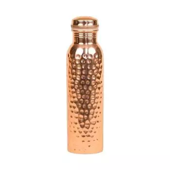 Медная бутылка (950 мл), Hammered Copper Water Bottle, Isha Life