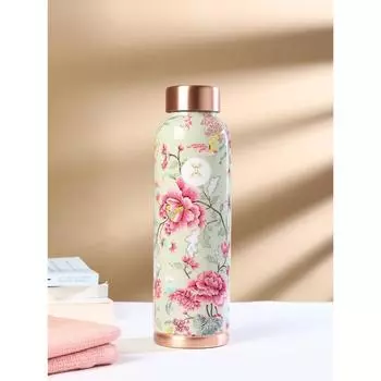 Медная бутылка для воды бесшовная с технологией защиты от протечек - Медная бутылка для дома, офиса, йоги и путешествий, 1 литр