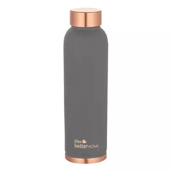 Медная бутылка серая (950 мл), Copper Water Bottle Grey, The Better Home