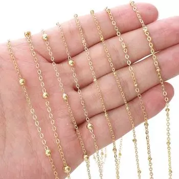 Медная цепочка для позиционирования зажимов для изготовления ювелирных изделий своими руками, аксессуары для рукоделия 03 1.5mm