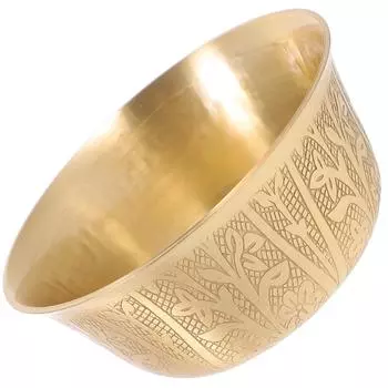 Медная чаша Орнамент Ритуал Окуривание Риса Храм Бог Будда Поклонение Предметы интерьера Мелкий Декор золотистый