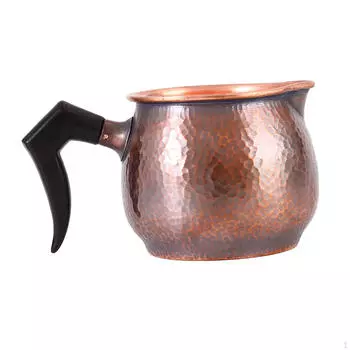 Медная чашка для чая, чайная утварь, ретро-стиль, многофункциональная, с заостренной ручкой, легкая кружка для кофе, пива, молока