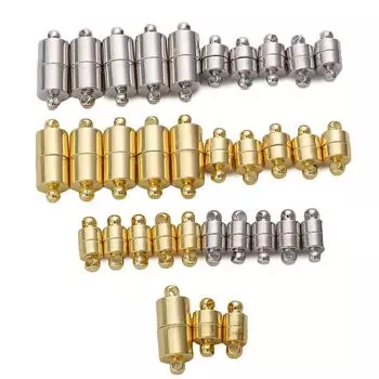 Медная цилиндрическая магнитная пряжка для изготовления ювелирных изделий своими руками, аксессуары для рукоделия 5x12mm золотой