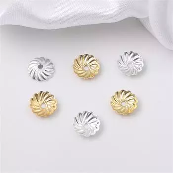 Медная емкость для ювелирных изделий ручной работы своими руками, 10 шт./пакет 8mm*10pcs золотой