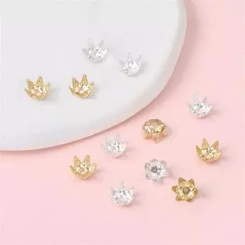 Медная емкость для ювелирных изделий ручной работы своими руками, 10 шт./пакет 6mm*10pcs золотой