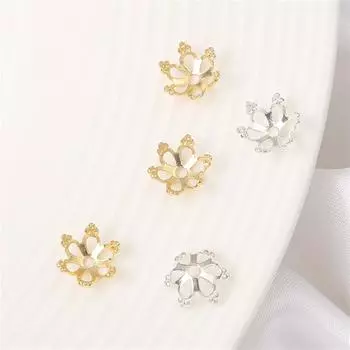 Медная емкость для ювелирных изделий ручной работы своими руками, 10 шт./пакет 8mm*10pcs серебряный