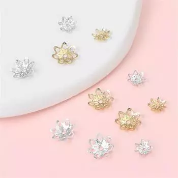 Медная емкость для ювелирных изделий ручной работы своими руками, 10 шт./пакет 6mm#0.8mm*10pcs золотой