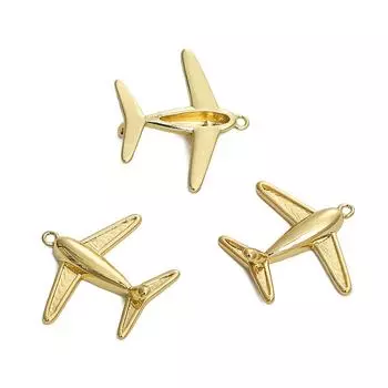 Медная канавка складной кулон в виде самолета для изготовления ювелирных изделий своими руками, аксессуары для рукоделия 19x16mm