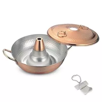 Медная кастрюля Shabu Shabu для газового камина, изготовленная в оригинальном комплекте с этикеткой J-kitchens, 26 см, только Япония, бронзовый
