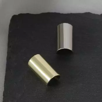 Медная косточка для ушей, однотонная поддельная сережка-кафф в стиле ретро, длинная трубка, серьги-клипсы, украшения для пирсинга золотой