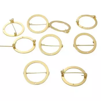 Медная круглая брошь безопасности для изготовления ювелирных изделий своими руками, аксессуары для рукоделия 29mm