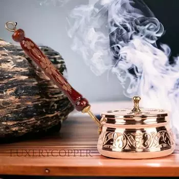 Медная курильница ручной работы