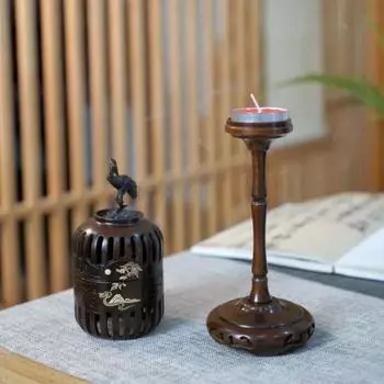 Медная лампа Moon Palace, курильница для благовоний в китайском антикварном стиле, цветная изолированная ароматерапевтическая печь, бытовая курильница для благовоний