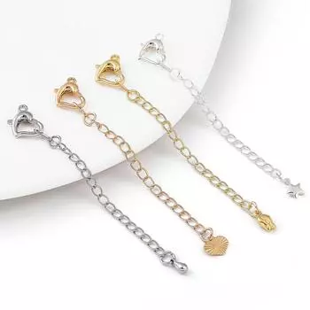 Медная плакированная железная цепочка с пряжкой в виде персикового сердца для изготовления ювелирных изделий своими руками, аксессуары для рукоделия style03 1pc золотистый