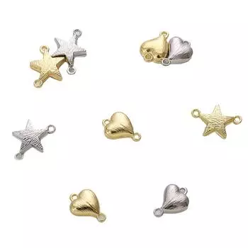 Медная пятиконечная звезда, магнитная пряжка с любовью для изготовления ювелирных изделий своими руками, аксессуары для рукоделия 10x14.5mm золотой